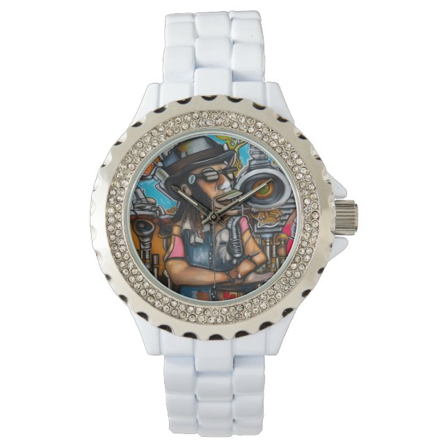 Steampunk Singer in Dreamland Watch (Front)