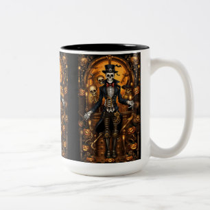 Steampunk Skeleton 2 Two-Tone Coffee Mug