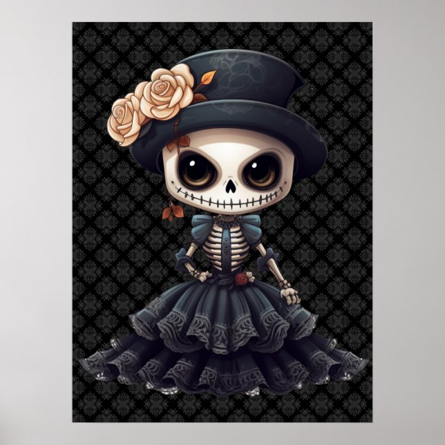 Steampunk Skeleton Art Poster (Front)