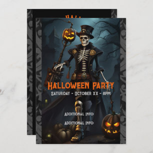 Steampunk Skeleton Invitation