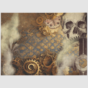 SteamPunk-Skull-Butterfly-Papier Mousseline Tissue Paper
