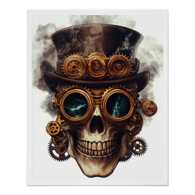 Steampunk Skull Engine Poster (Front)