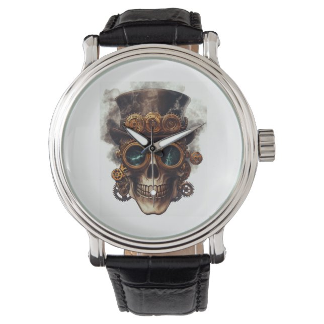 Steampunk Skull Engine Watch (Front)