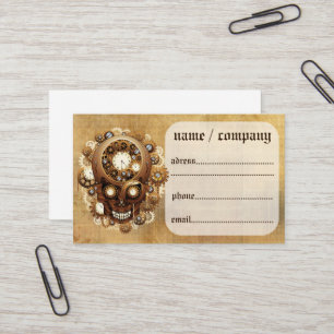 Steampunk Skull Gothic Style Business Card