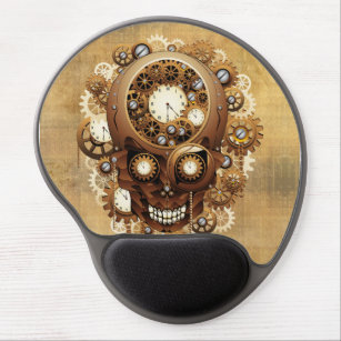 Steampunk Skull Gothic Style Gel Mouse Pad