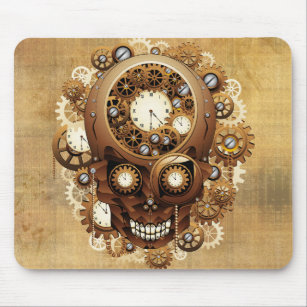 Steampunk Skull Gothic Style Mouse Pad