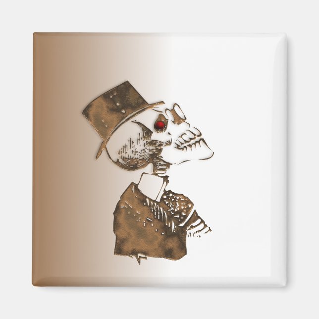 Steampunk Skull Magnet (Front)