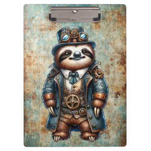 Steampunk Sloth Clipboard