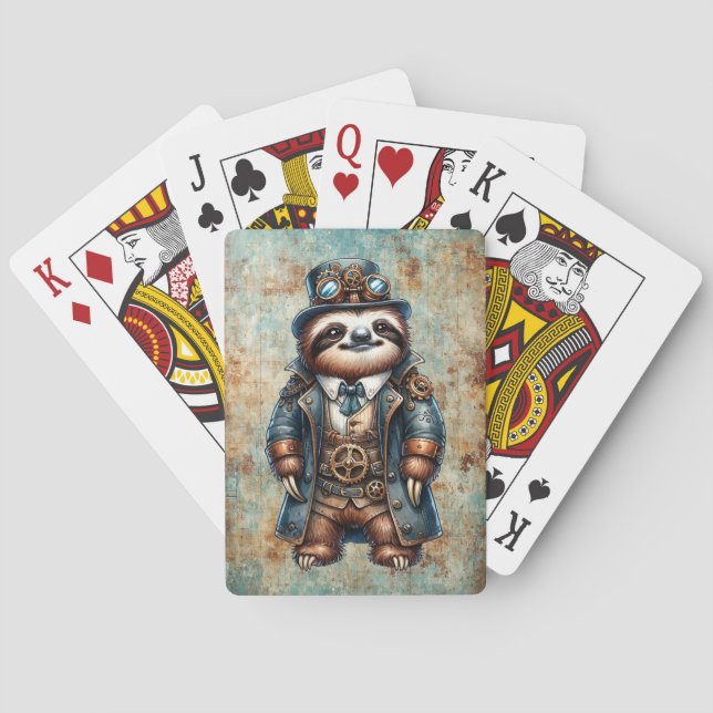 Steampunk Sloth Playing Cards (Back)