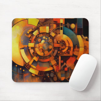 Steampunk Solar Mechanism Abstract Mouse Pad