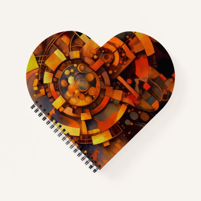 Steampunk Solar Mechanism Abstract Notebook (Front)