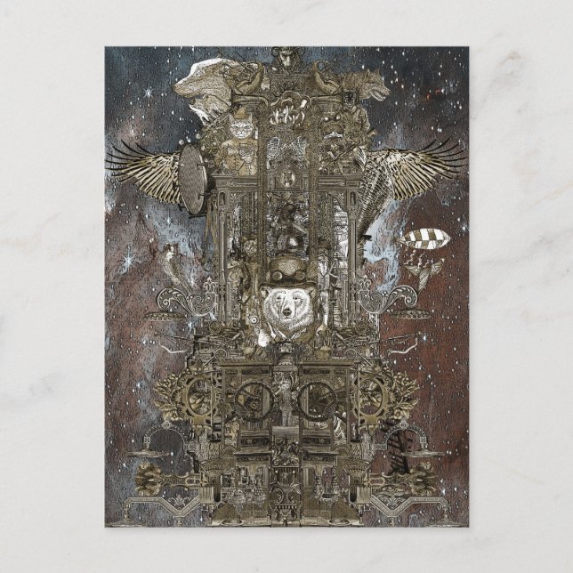 Steampunk Space Transport Postcard (Front)
