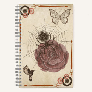 Steampunk Spider Net Notebook