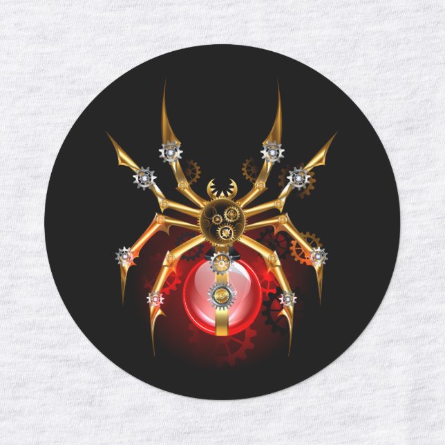 Steampunk spider on black (Design 1)