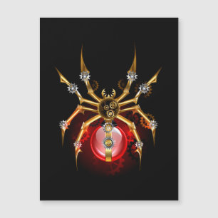 Steampunk spider on black