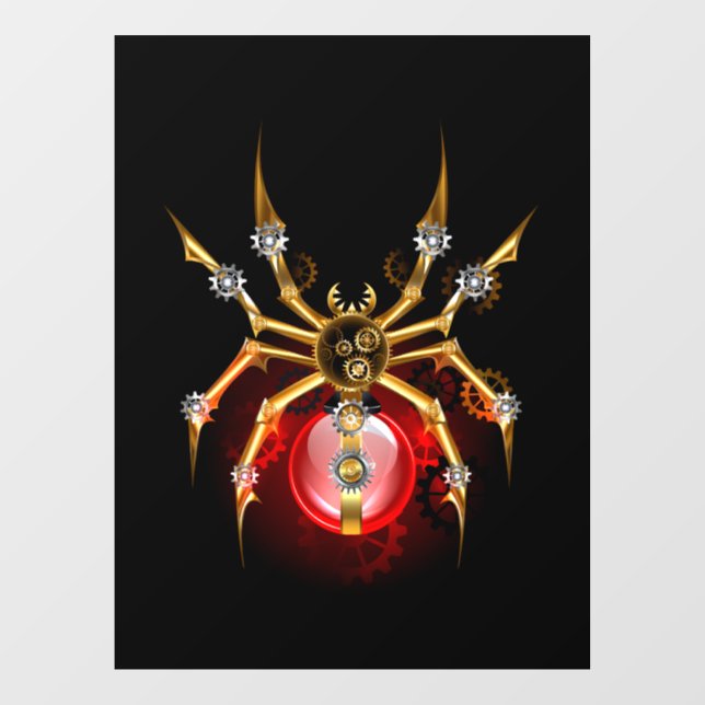 Steampunk spider on black (Sheet)