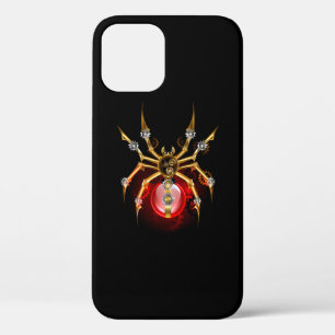 Steampunk spider on black iPhone 12 case
