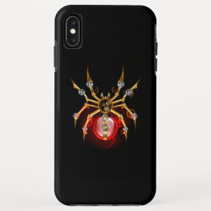 Steampunk spider on black iPhone XS max case