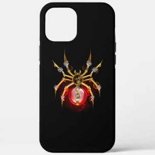 Steampunk spider on black iPhone 12 pro max case