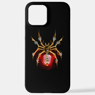Steampunk spider on black iPhone 12 pro max case