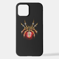 Steampunk spider on black