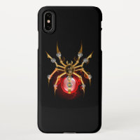 Steampunk spider on black