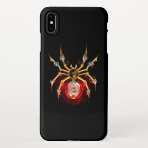 Steampunk spider on black iPhone case