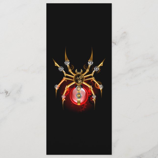 Steampunk spider on black program (Front)