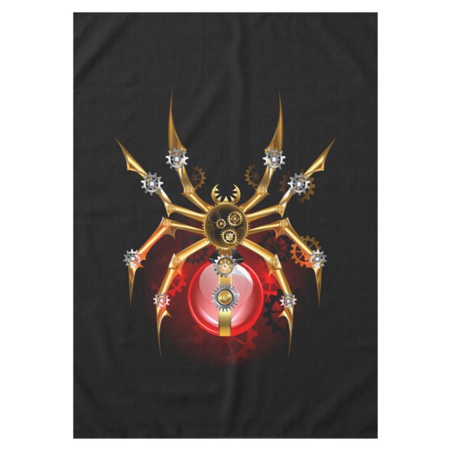Steampunk spider on black tablecloth (Front)