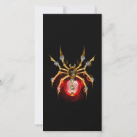 Steampunk spider on black
