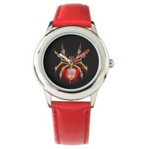 Steampunk spider on black watch