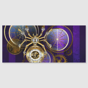 Steampunk Spider on Purple Background