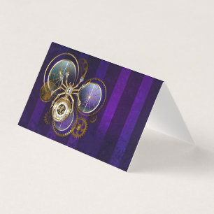Steampunk Spider on Purple Background