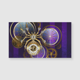 Steampunk Spider on Purple Background