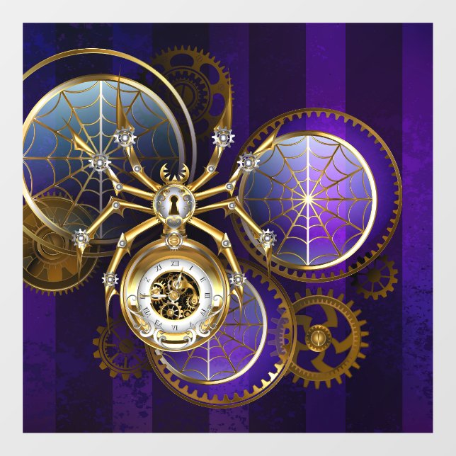 Steampunk Spider on Purple Background (Sheet)