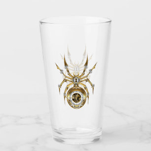 Steampunk Spider on Purple Background Glass