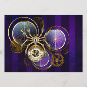 Steampunk Spider on Purple Background Program