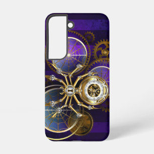 Steampunk Spider on Purple Background Samsung Galaxy Case