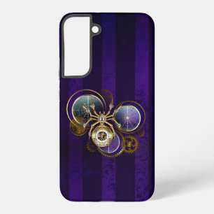 Steampunk Spider on Purple Background Samsung Galaxy Case