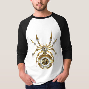 Steampunk Spider on Purple Background T-Shirt