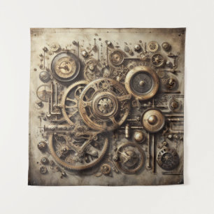 Steampunk Sprockets Tapestry