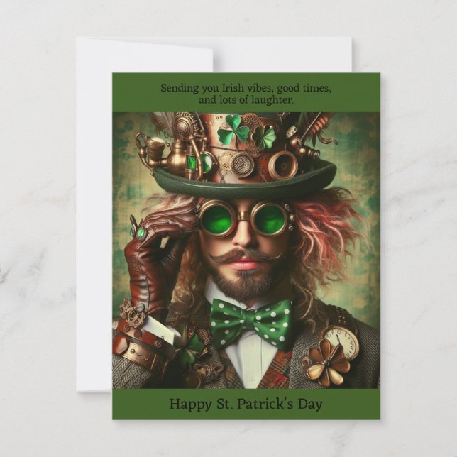  Steampunk St. Patrick's Day Card (Front)