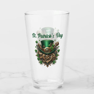 Steampunk St Patrick's Day Drink Up Glass