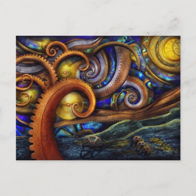 Steampunk - Starry night Postcard (Front)