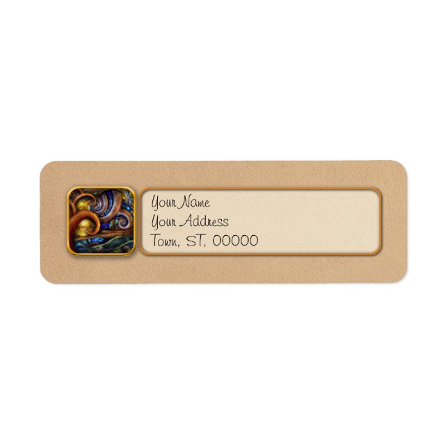 Steampunk - Starry night Return Address Label (Front)