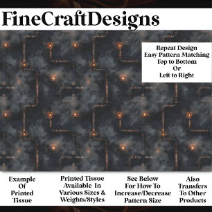 Steampunk Steam & Pipes Dark Pattern BN6 Decoupage Tissue Paper