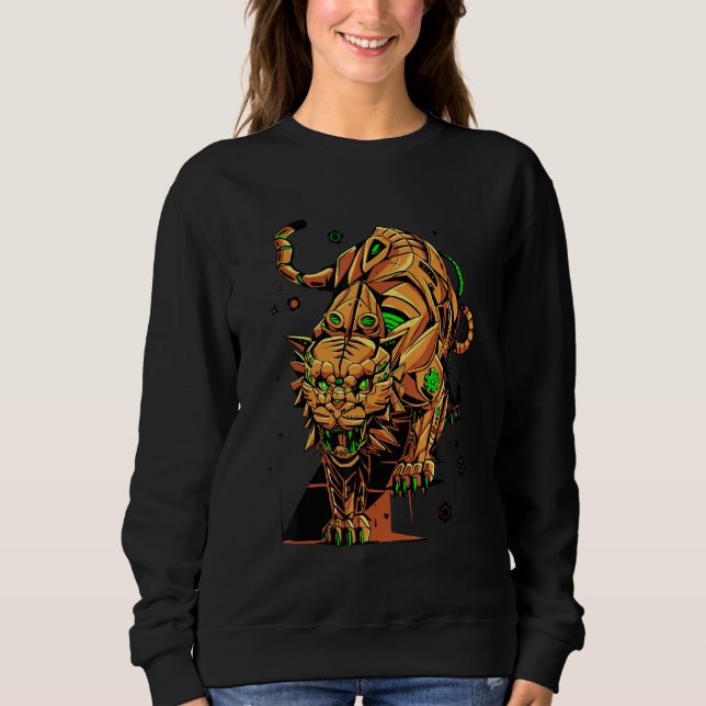 steampunk steam tiger sweatshirt (Front)
