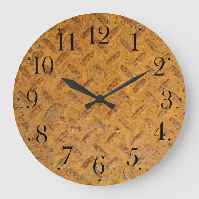 Steampunk Steel-plated Metal-look Wall Clock (Front)