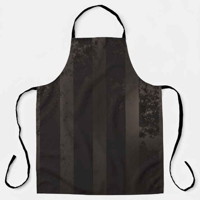 Steampunk striped brown background apron (Front)