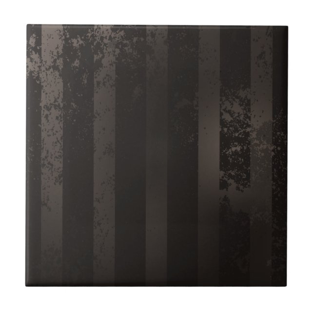 Steampunk striped brown background ceramic tile (Front)